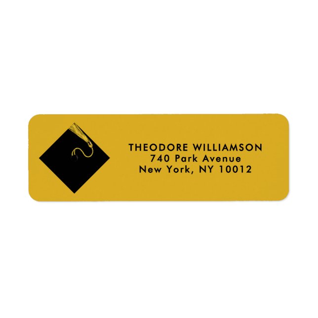 Étiquettes d'adresse de retour Gold (Devant)