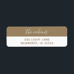 Étiquettes d'adresse de retour Gold et White<br><div class="desc">Donnez une touche élégante à vos enveloppes et faites de l'adressage de vos cartes une brise avec ces étiquettes de adresse. Ils coordonnent magnifiquement avec la collection de cartes de vacances Shalom Star Hanoukka de Parcel Studio. La couleur est personnalisable.</div>
