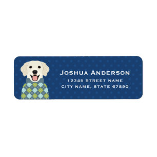 Étiquettes d'adresse de retour Golden Retriever