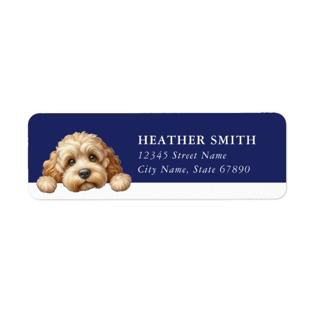Étiquettes d'adresse de retour Goldendoodle (Devant)