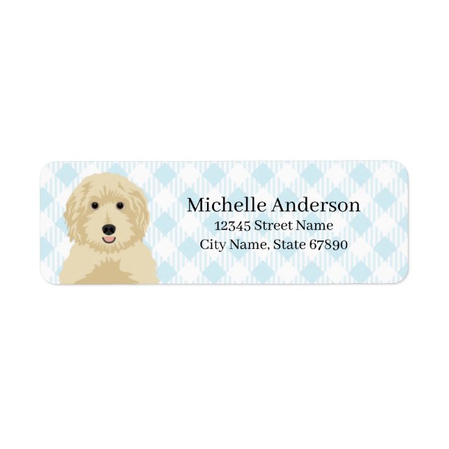 Étiquettes d'adresse de retour Goldendoodle (Devant)