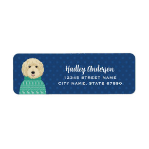 Étiquettes d'adresse de retour Goldendoodle