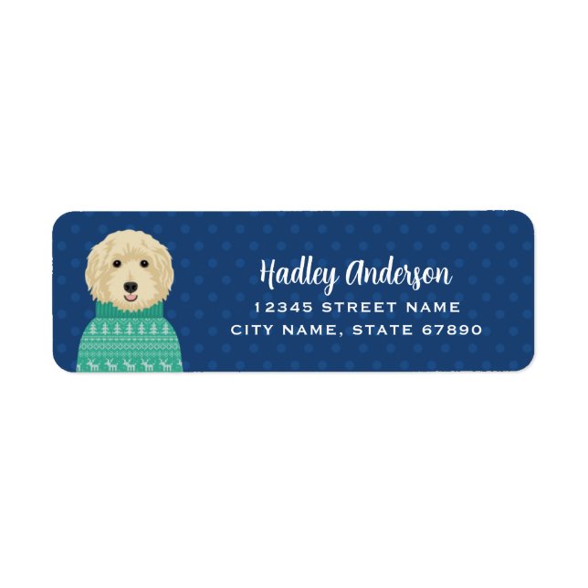 Étiquettes d'adresse de retour Goldendoodle (Devant)