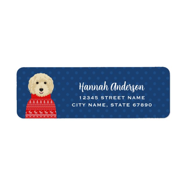 Étiquettes d'adresse de retour Goldendoodle (Devant)