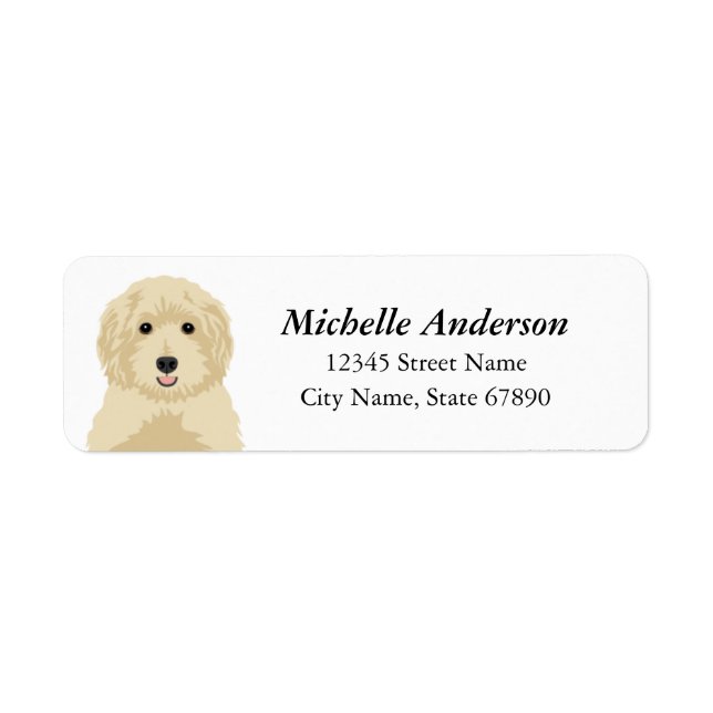 Étiquettes d'adresse de retour Goldendoodle (Devant)