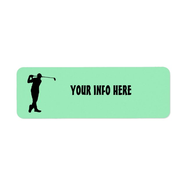 ÉTIQUETTES D'ADRESSE DE RETOUR GOLFER (Devant)