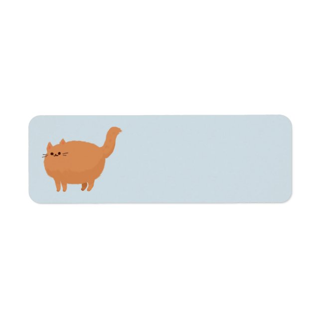 ÉTIQUETTES D'ADRESSE DE RETOUR GRAS CAT (Devant)