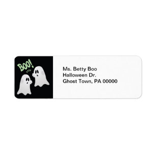 Étiquettes d'adresse de retour Halloween Boo! Fant