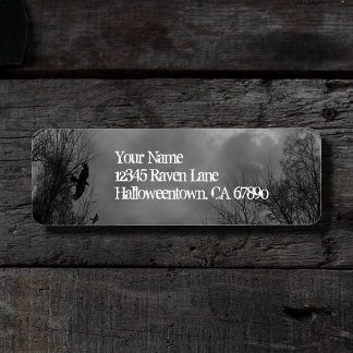 Étiquettes d'adresse de retour Halloween Haunween