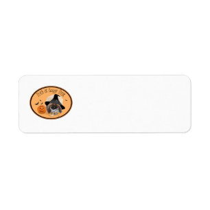 Étiquettes d'adresse de retour Halloween Pékinois