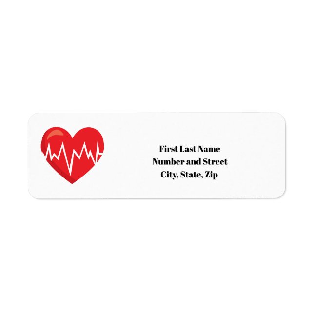 Étiquettes d'adresse de retour Heartbeat pour les  (Devant)