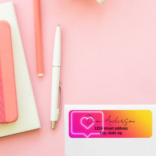 Étiquettes d'adresse de retour Instagram Influence
