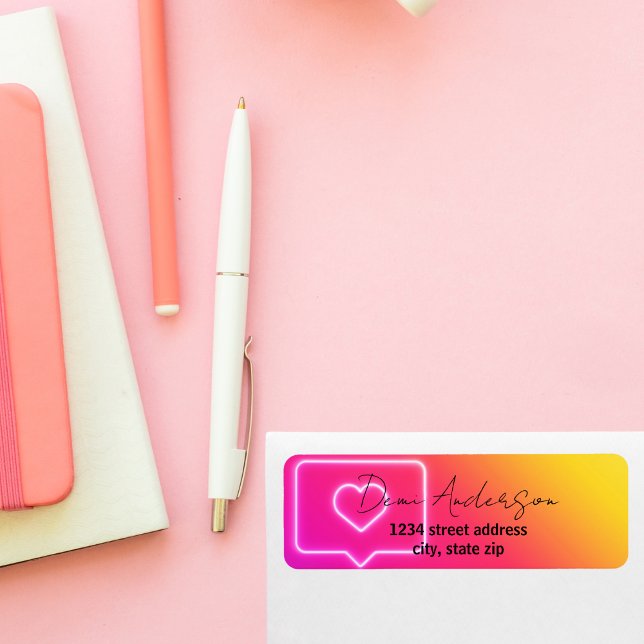 Étiquettes d'adresse de retour Instagram Influence (Créateur téléchargé)