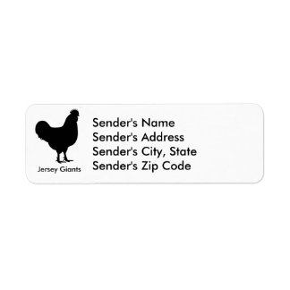 Étiquettes d'adresse de retour JG en noir