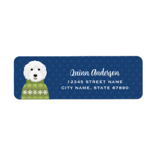 Étiquettes d'adresse de retour Labradoodle