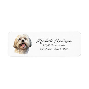 Étiquettes d'adresse de retour Lhasa Apso