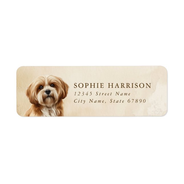 Étiquettes d'adresse de retour Lhasa Apso (Devant)