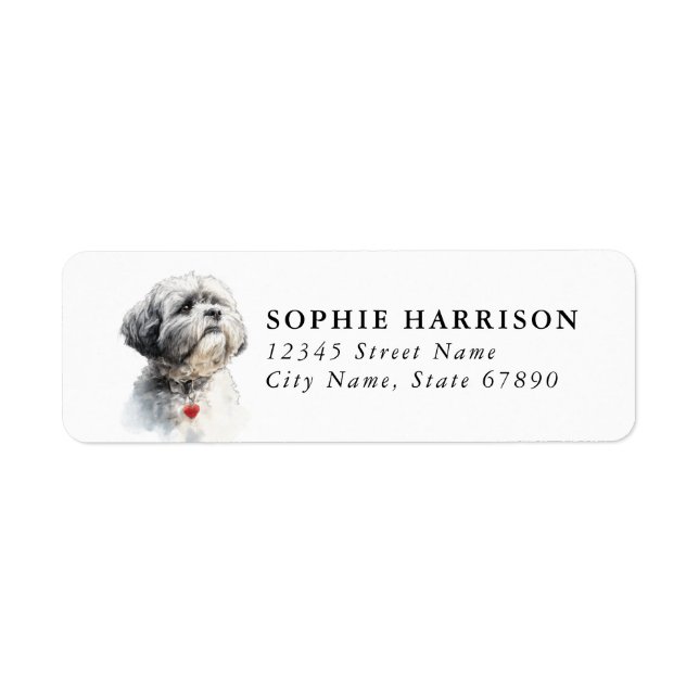 Étiquettes d'adresse de retour Lhasa Apso (Devant)