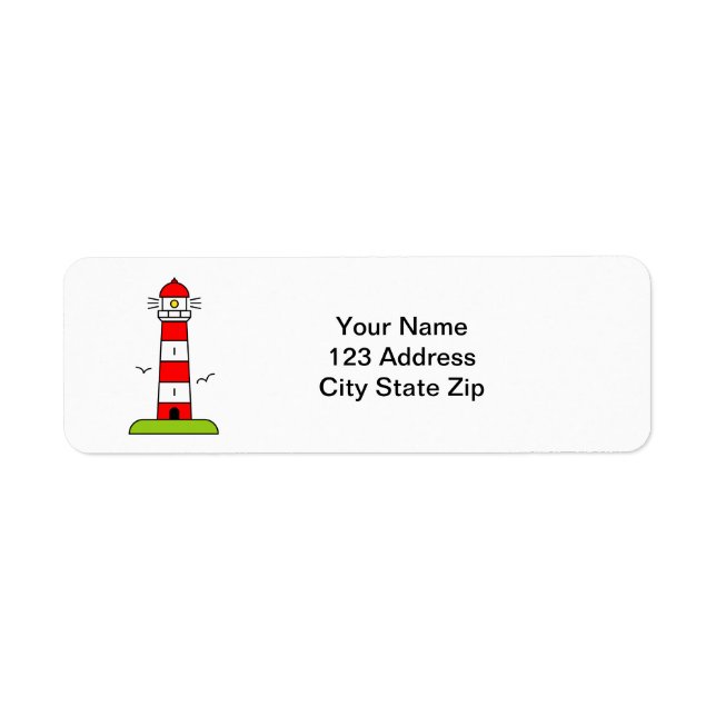 Étiquettes d'adresse de retour Lighthouse (Devant)