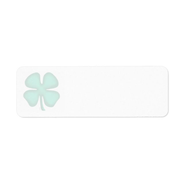 Étiquettes d'adresse de retour Lucky 4 Leaf Irish  (Devant)