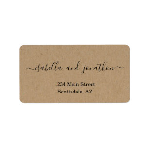 Étiquettes d'adresse de retour Mariage simple - Kr