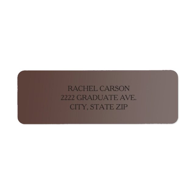 Étiquettes d'adresse de retour Marron Ombre' (Devant)