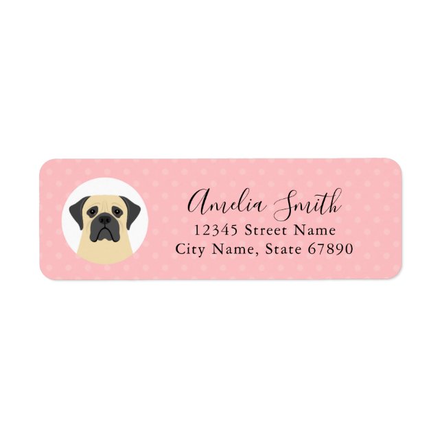 Étiquettes d'adresse de retour Mastiff (Devant)