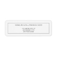 Étiquettes d'adresse de retour minimaliste EMMA
