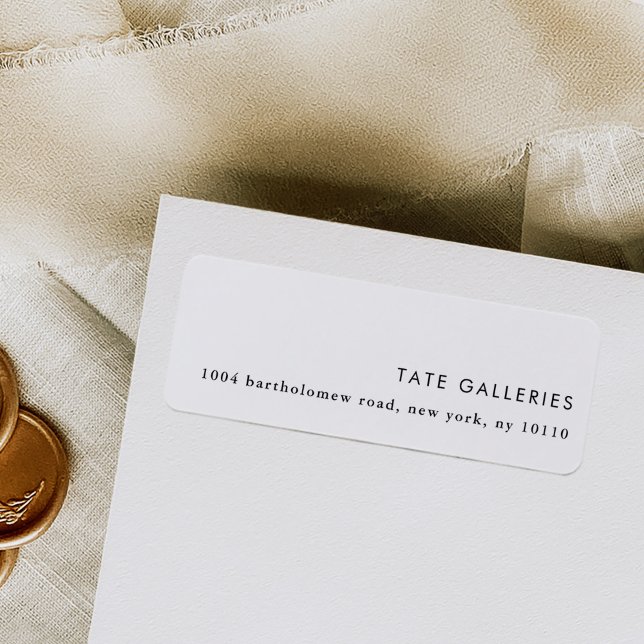 Étiquettes d'adresse de retour minimaliste moderne (Chic modern minimalist return address labels.)