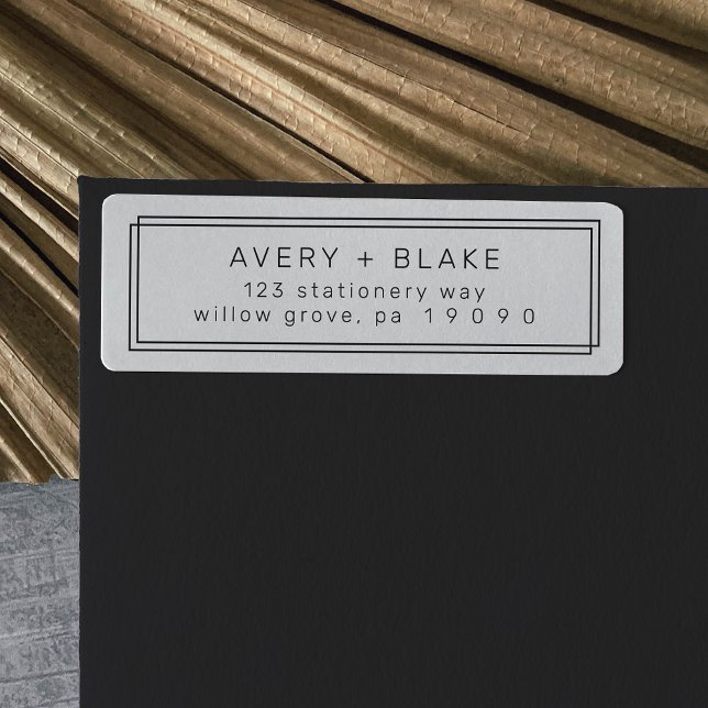 Étiquettes d'adresse de retour minimalistes AVERA (AVERY Modern Minimalist Return Address Labels)