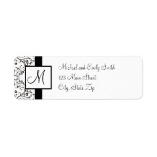 Étiquettes d'adresse de retour Monogramme