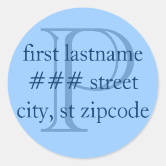 Étiquettes d'adresse de retour monogramme "P" - pe