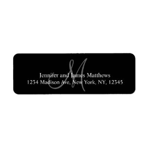 Étiquettes d'adresse de retour Monogramme pour les