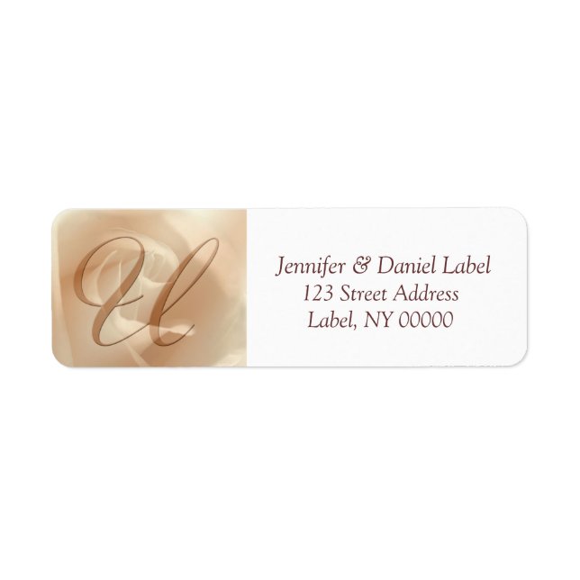 Étiquettes d'adresse de retour Monogramme U (Devant)