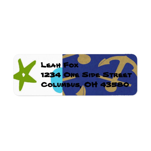 Étiquettes d'adresse de retour nautiques (Devant)