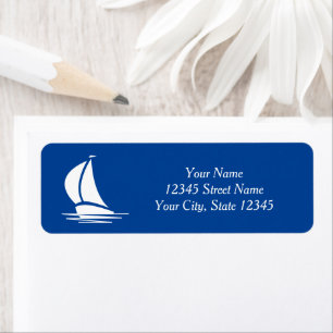 Étiquettes d'adresse de retour nautiques avec logo