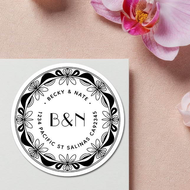 Étiquettes d'adresse de retour Orchid & Bows - Per (Créateur téléchargé)