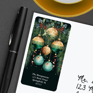 Étiquettes d'adresse de retour Ornements de Noël A