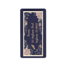 Étiquettes d'adresse de retour Papillon, Rose & Ch