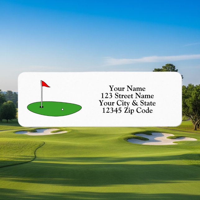 Étiquettes d'adresse de retour personnalisées avec (golf address labels)