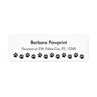 Étiquettes d'adresse de retour personnalisées Pawp