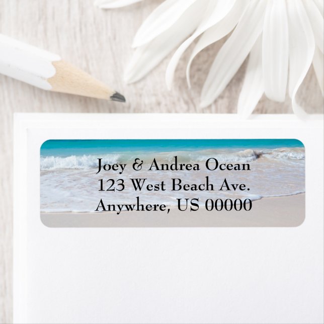 Étiquettes d'adresse de retour personnalisées plag (En situation)