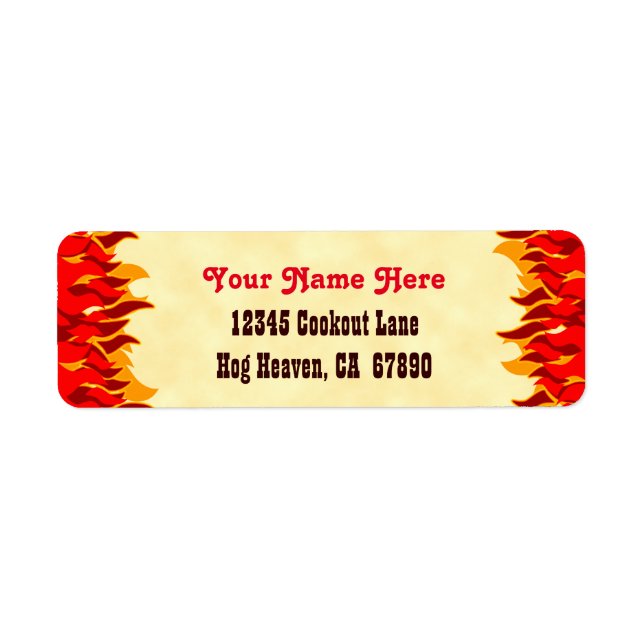 Étiquettes d'adresse de retour personnalisées Red  (Devant)