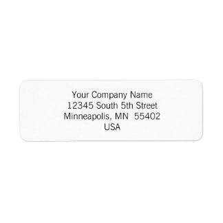 Étiquettes d'adresse de retour personnalisées simp