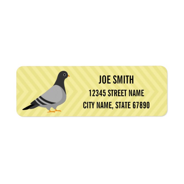 Étiquettes d'adresse de retour Pigeon (Devant)