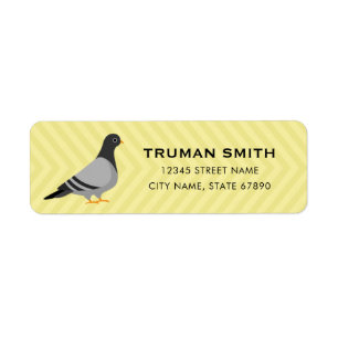 Étiquettes d'adresse de retour Pigeon