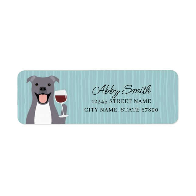 Étiquettes d'adresse de retour Pit Bull (Devant)