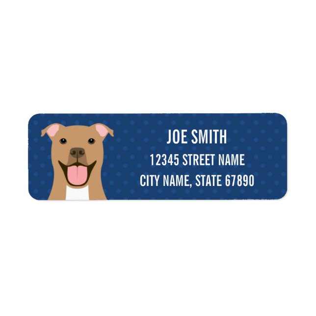 Étiquettes d'adresse de retour Pit Bull (Devant)