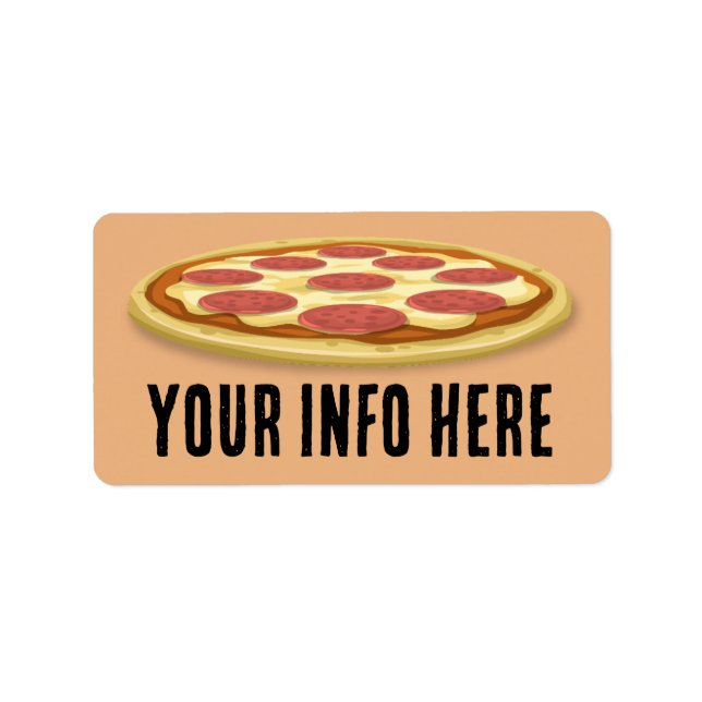 ÉTIQUETTES D'ADRESSE DE RETOUR PIZZA (Devant)