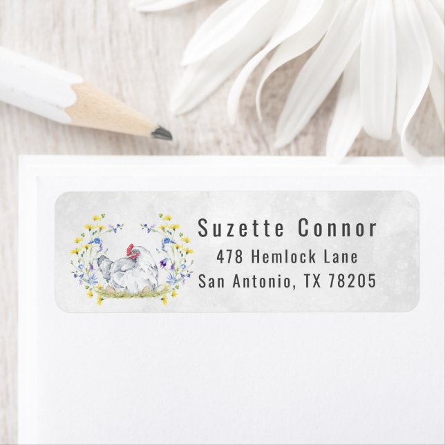 Étiquettes d'adresse de retour pour Baby Shower |  (En situation)